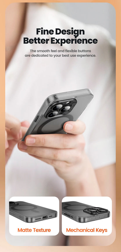 جراب Toocki Matte Magnetic للشحن اللاسلكي MagSafe لهواتف iPhone 15 14 13 12 Plus Pro Max مقاوم للصدمات مع واقي عدسات