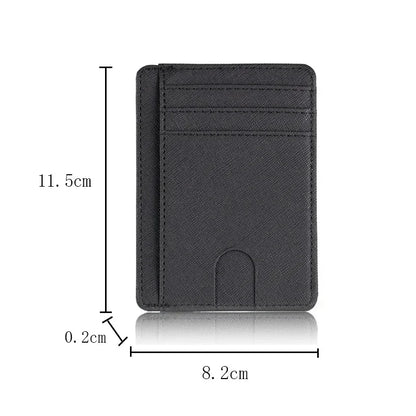 Blocking Wallet Business Card Cover for Case Super Thin Men Leather Credit Card Holder Card Travel Wallet Minimalist Wallet
