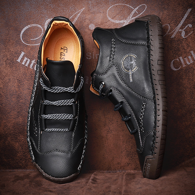 Fashion Men Ankle Boots Handmade Mens Boots Lightweight Mens Designer Boots Outdoor Sneakers Leather Work Boots Plus Size 38-48