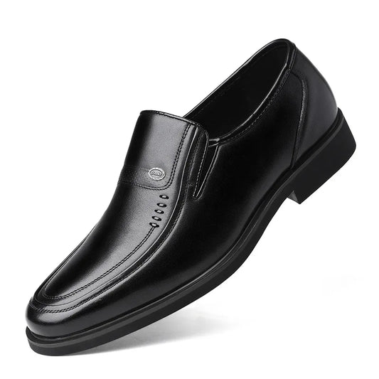 Cow Leather Men's Business Casual Shoes 2026 Spring Autumn Non Slip Dress Shoes Male Fashion Designer Loafers for Man