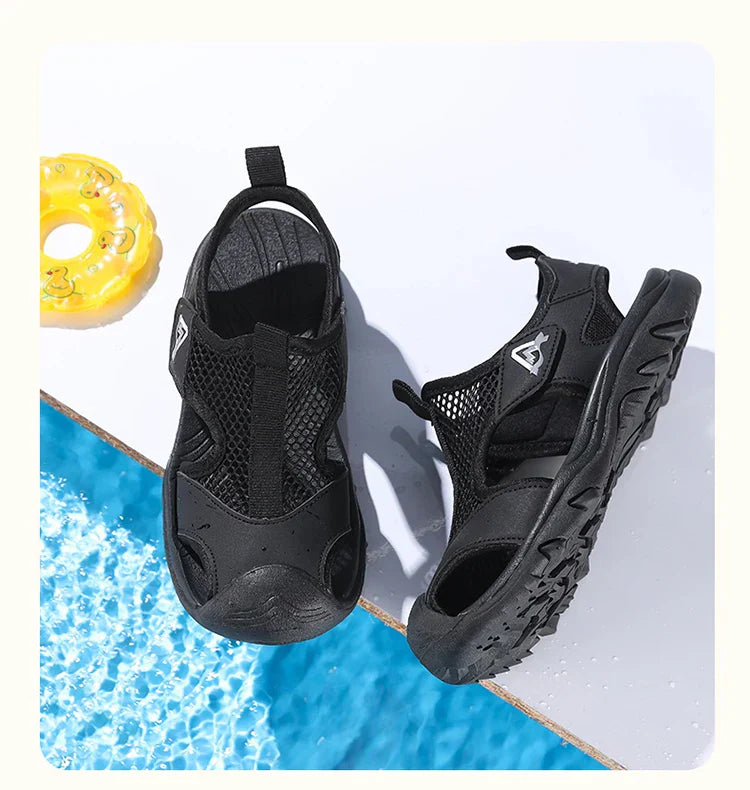Kids Beach Water Sandals for Boys New Summer Girls Casual Shoes Closed Toe Anti-Collision Children Walking Sandials