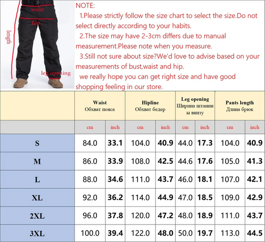 Tactical Combat Pants Men streetwear Camouflage Cargo Pants Army Work Waterproof  Trousers Urban Casual Pants