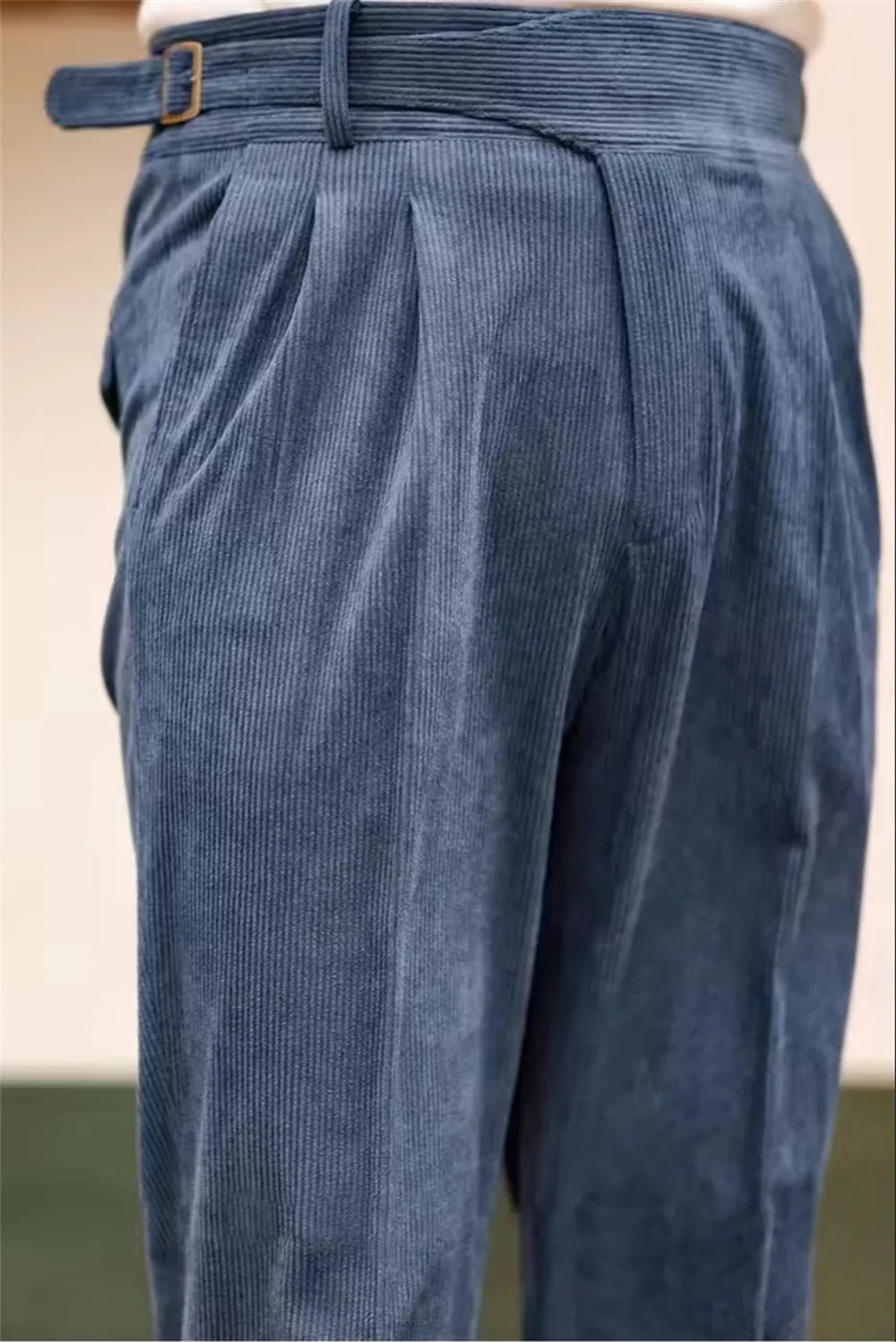 Corduroy Men's Pants Cotton Solid Color Slim fit Winter Suit Pants Men's Suit Pants Tall Autumn Office Trousers