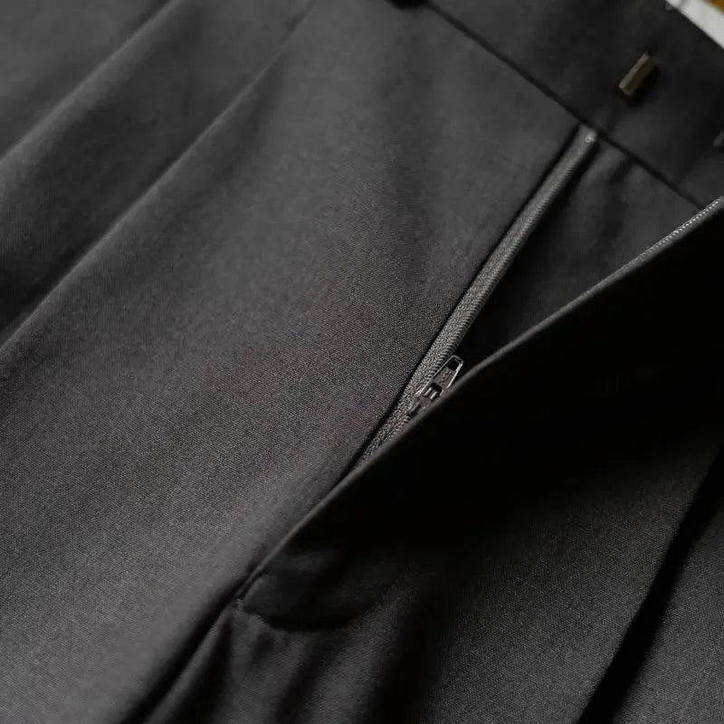 2024 Men Spring Autumn New Solid Business Casual Suit Pants Men Formal Wear Office Trousers Male Long Straight Pants