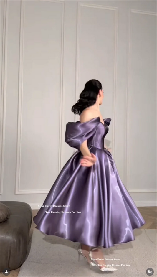Modern Lilac Evening Dresses Off The Shoulder Sweetheart Prom Dress A-Line Formal Birthday Party Dresses 2026 Customized