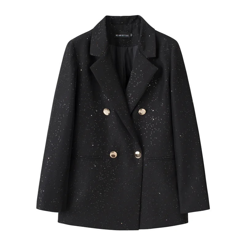 Casual Plaid Women's Suit Jacket Spring Autumn New Style Large Size Street Style Top Quality Polyester Commute Style Fashionable