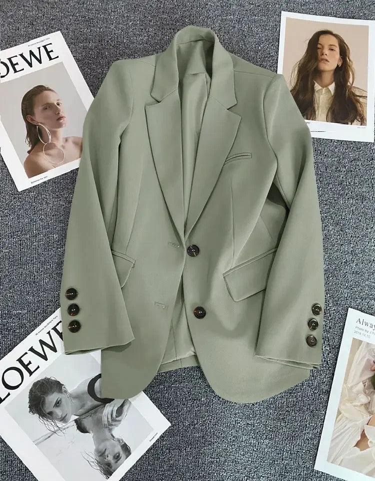 New Spring Suit 2025 Suit Jacket for Women with Small Temperament and High-end Feel Loose Casual Chic Elegant Fashion Coat Top