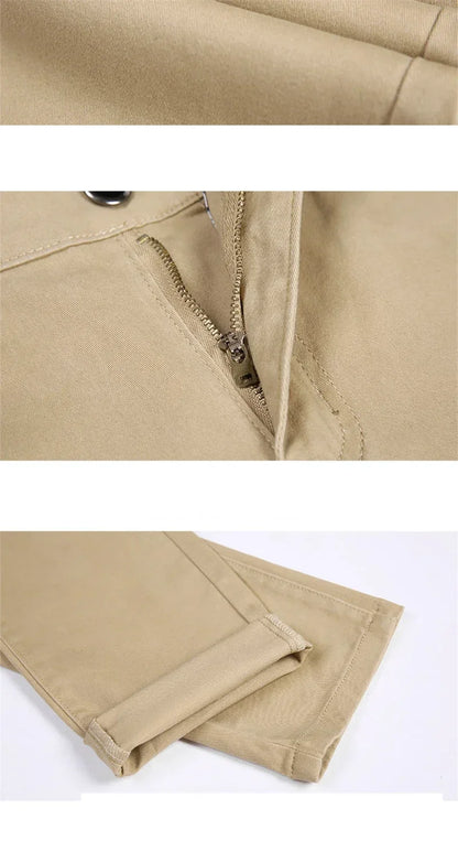 New Mens Spring Summer Business Casual Pants Fashion Cotton Soft Stretch Straight Classic Trousers Korean Solid Color Man Pants