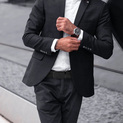 Men Belt Leather Belt  Automatic Genuine Leather Fashion Belts Ratchet Luxury Belts Men's Trouser Belt Belt for Men
