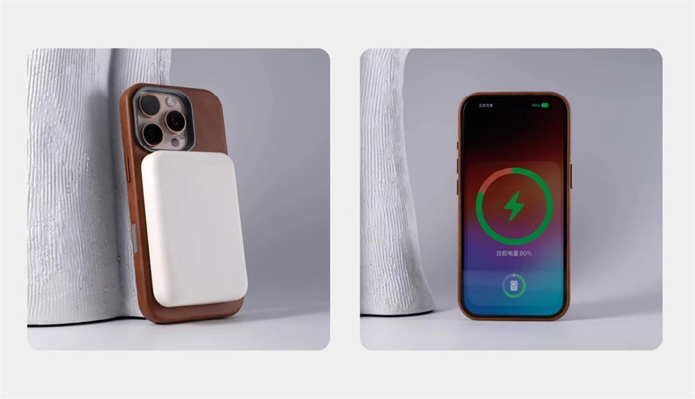 Luxury Business Retro Leather Magnetic Case For iPhone 17 Pro Max 16 Plus 15 14 13 MagSafe Alloy Lens Wireless Charging Cover
