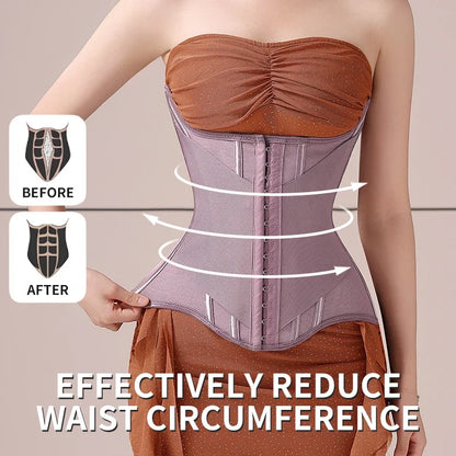 U-shaped Waist Trainer Corset Women Buttoned Shapers Breast Lifted Waist Trainer Steel Bone Slimming Womens Body Shapewear