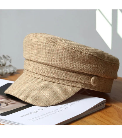 Octagonal Hats Women Beret Girls Octagonal Flat Cap Cotton Navy Hats for Women Stylish Artist Painter Newsboy Hats Army Cap