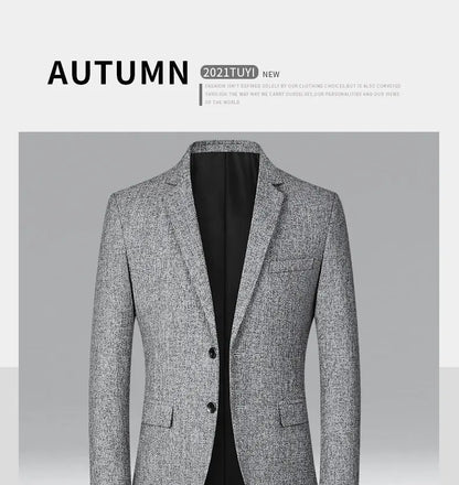2026 Spring New Arrival Men's Business Casual Blazer High Quality Suit Jacket Comfortable Daily Wear Office Work Outwear