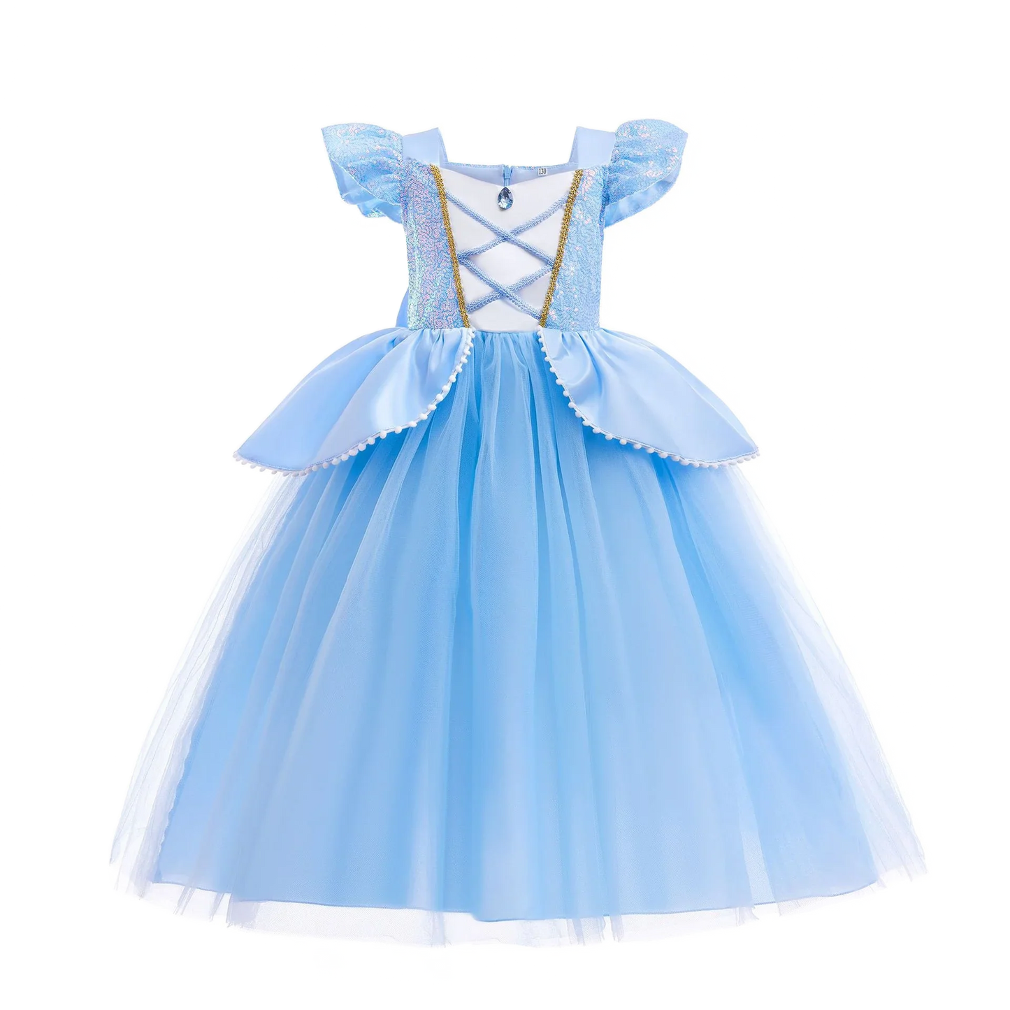 Kids Princess Cosplay Costume Girl Snow Queen Dress Halloween Carnival Clothes Cute Cosplay Evening Party Clothing for 2-10 Year