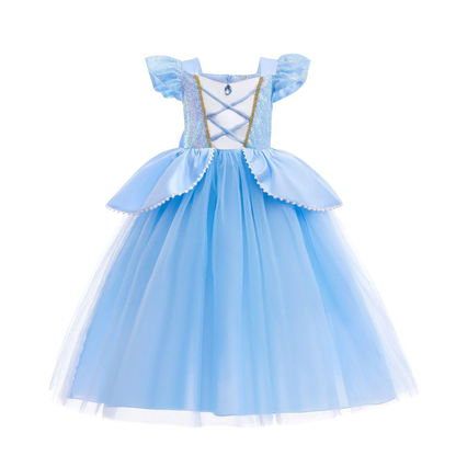 Kids Princess Cosplay Costume Girl Snow Queen Dress Halloween Carnival Clothes Cute Cosplay Evening Party Clothing for 2-10 Year