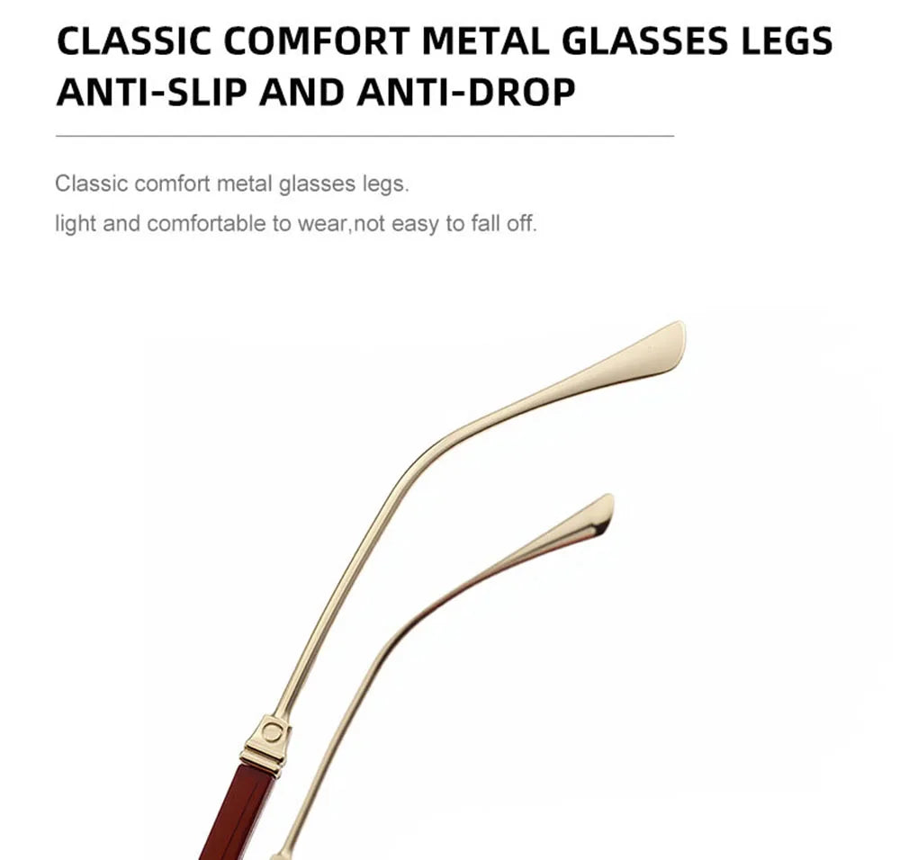 Vintage Square Sunglasses For Men Rimless Sunglasses Women Trendy Retro Fashion Glasses Gafas De Sol Hombre Lunette Soleil Femme