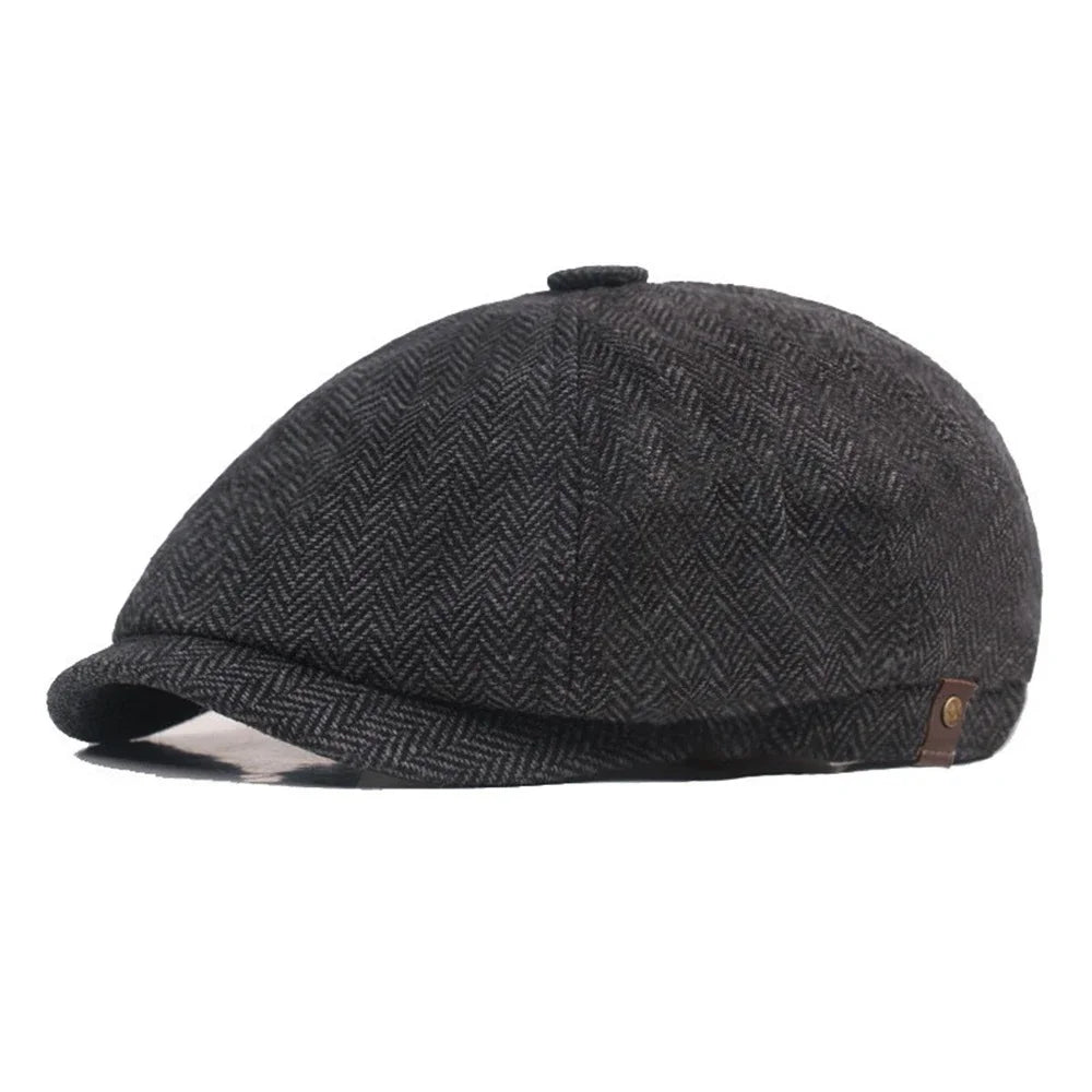 Unisex Newsboy Caps Retro Peaky Blinders Hat Wild Octagonal Cap English Style for Men Women