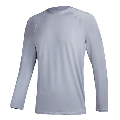 Men's Long Sleeve Swim Shirts Rashguard UPF 50+ UV Sun Protection Shirt Athletic Workout Running Hiking T-Shirt Swimwear