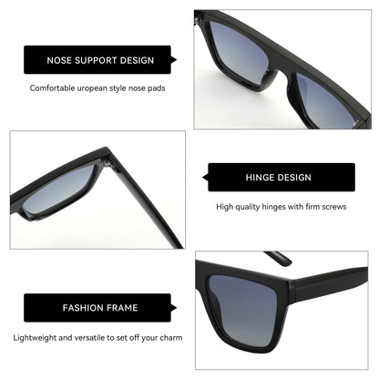 Retro Square Polarized Sunglasses Women Men Acetate Sunnies Small 90s Style Vintage Shades Sun Glasses