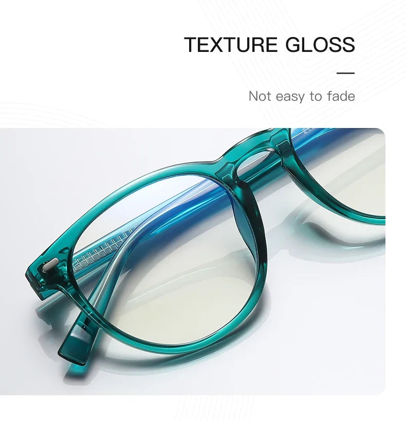 Unisex Retro Round Myopia Prescription Reading Glasses Women Anti Blue Light Blocking Optical Eyeglasses Frame Men PFD2117