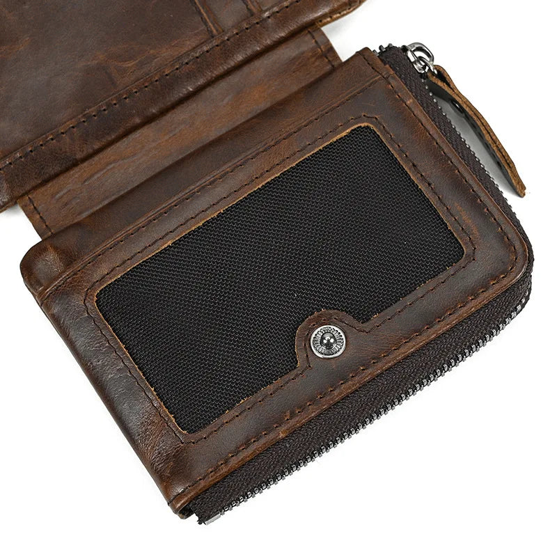 Portefeuille de luxe de marque de créateur pour homme, porte-cartes en cuir véritable souple, petit porte-monnaie pour pièces de monnaie et cartes de crédit, portefeuilles masculins à glisser dans les poches.