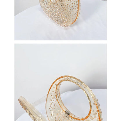 Fashion Women Diamond Handbags and Purses Transparent Acrylic Luxury Party Prom Evening Bag Casual Bling Bling Clear Clutch