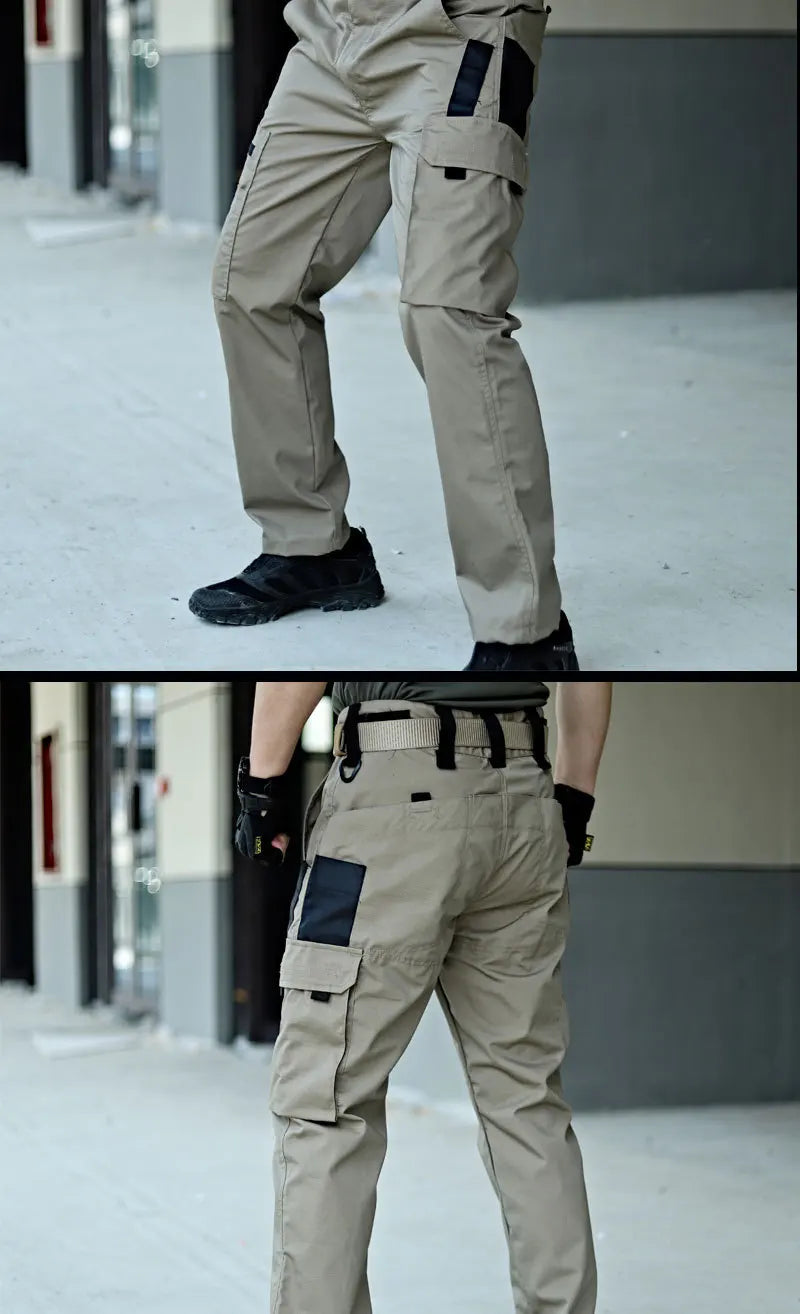 Outdoor Work Tactical Pants Camouflage Cargo Trousers Waterproof Multi-pocket Wear-Resistant Outdoor Training Workwear Trousers