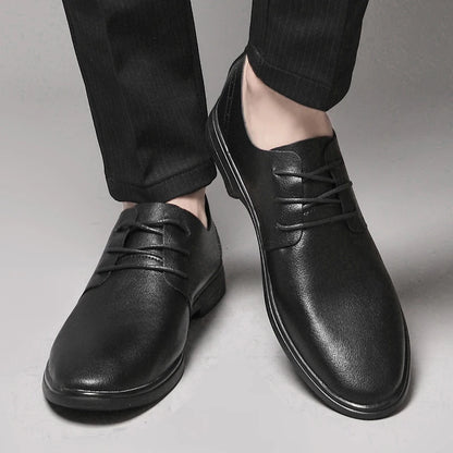 Classic Dress Mens Flats for Wedding Men Oxfords Shoes Fashion Casual Footwear Men New Genuine Leather for Male Walking Shoes