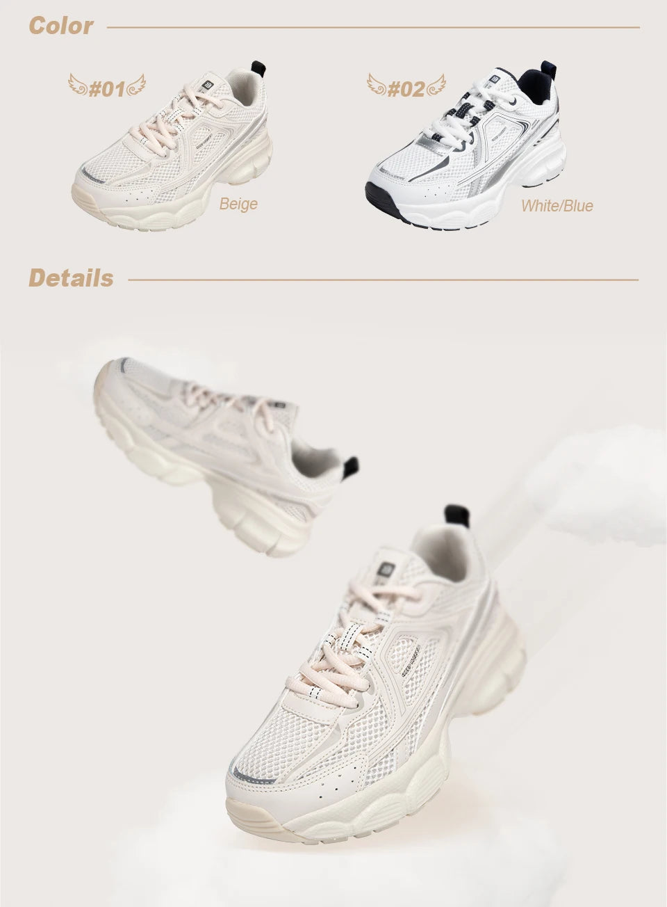 Women Retro Running Shoes Outdoor Mesh Lace Up Jogging Sports Shoes Female Casual Lightweight Breathable Non-slip Shoes