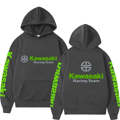 2025 New Spring and Autumn Men's New Kawasaki Motorcycle logo Hoodies Women's Casual Fashion Pullover Couple Street Sweatshirts