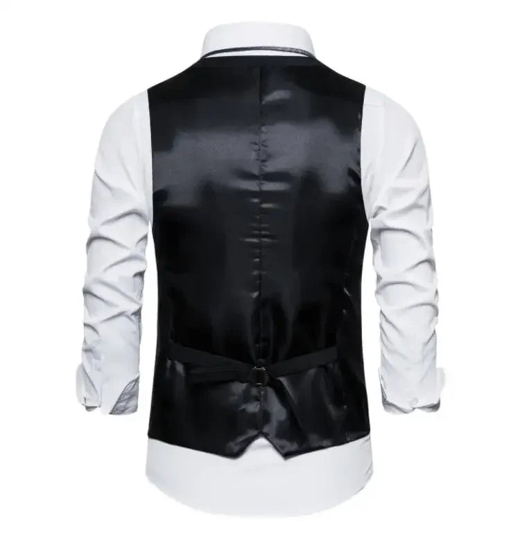 Blue Suit Vest, Men's Business Sleeveless Vests Jacket, Asian size S-6XL, Wedding Party Waistcoat, Red Purple Black Gray