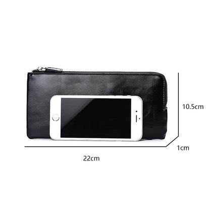 Nouvelle Pochette pour Homme Style Business Grand Portefeuille en Cuir PU Souple Homme avec Dragonne Sac Élégant Décontracté et Tendance Sac à Main Pochette Homme