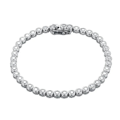 Sparkling Real Bubble 2/3mm D Color Full Moissanite Tennis Necklace for Women S925 Silver All Diamond Neck Chain Necklaces