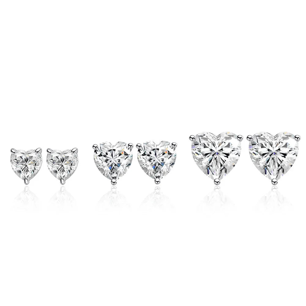 Luxury 4CT 10*10mm Heart Cut D Color Moissanite Pendant Necklace for Women S925 Silver Pass Diamond Test Chain Necklaces
