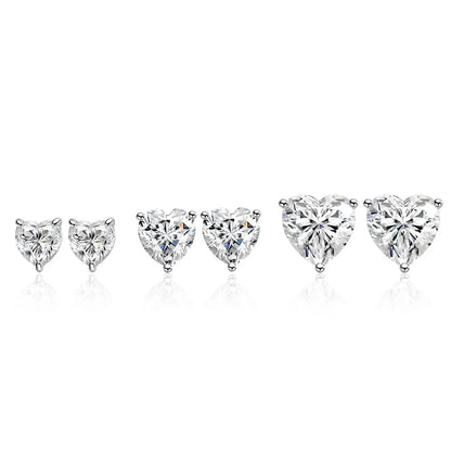 Luxury 4CT 10*10mm Heart Cut D Color Moissanite Pendant Necklace for Women S925 Silver Pass Diamond Test Chain Necklaces