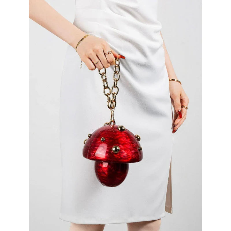 Handbag Crossbody Bag Clutch Evening Acrylic Shoulder Fashion New Mushroom-shaped Wedding Pouch In Luxury Handbags Women