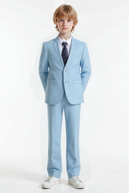Boys Suit 3-Piece Jacket Pants Navy Yellow Pinstripe Tie Casual Fashion Wedding Birthday Party Size 4-16Y Teen Suit Tuxedo