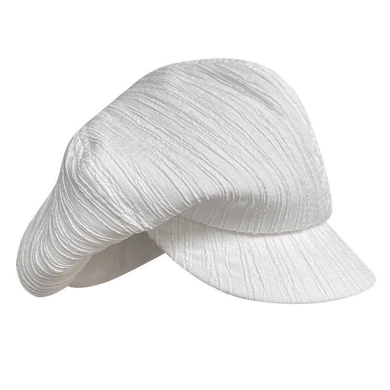 Big Head Newsboy Cap Women Beret Vintage Painter Winter Hats Houndstooth Octagonal Caps Female Bone Male NC36