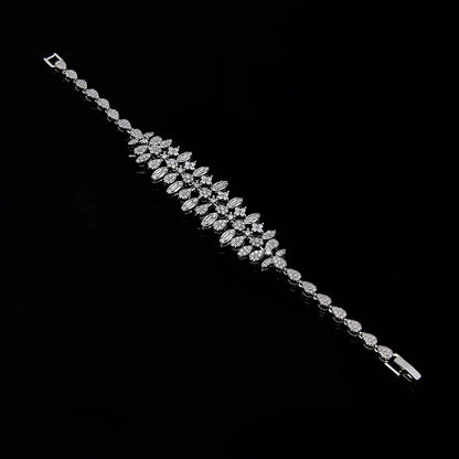 2024 New 4-piece Bride Zirconia Full Set Women's Party Jewelry, Luxury Dubai Nigeria CZ Luxury Crystal Wedding Necklace Set
