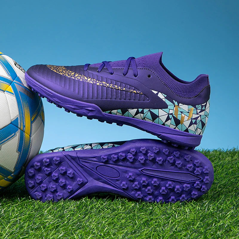 New Kid Match Boys Football Boots Sports Shoes Match Soccer Shoes Outdoor Sneakers Professional Non-Slip Comfortable Unisex