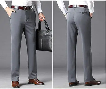 Fashion Men Business Suit Pants Korean Spring Summer Streetwear Male Clothes New Office Casual Solid Loose Straight Trousers 40