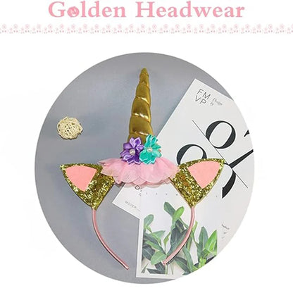 Dreamy Girl Embroidery Sleeveless Unicorn Mesh Princess Dress With Hair Hoop Wing For Kids Party Performance Birthday Gift 2-10T