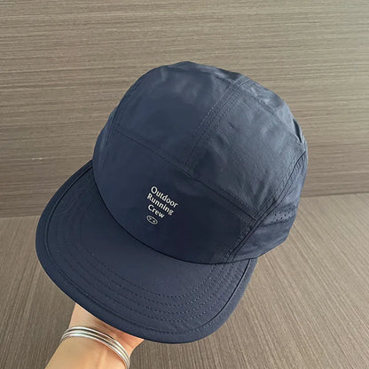 Summer Quick-drying Flat-brim Baseball Caps for Men and Women Letter Printing Color Matching Baseball Caps Outdoor Sunscreen
