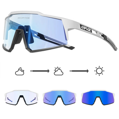 Photochromic Cycling Glasses UV400 MTB Clear Mountain Bike Transition Bicycle Sunglasses for Men Women Sports Eyewear