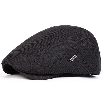Men Side Label Solid Color Newsboy Caps British Painters Hats Spring and Autumn Flat Cap Hip Hop Berets
