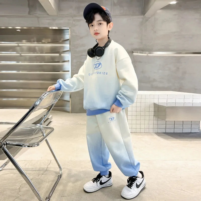 Sweatshirt Set Children's Clothing Boy Suit Costume 8 10 Year Old Clothes Boys Kids Junior Boys' Autumn Winter Child Sets Outfit