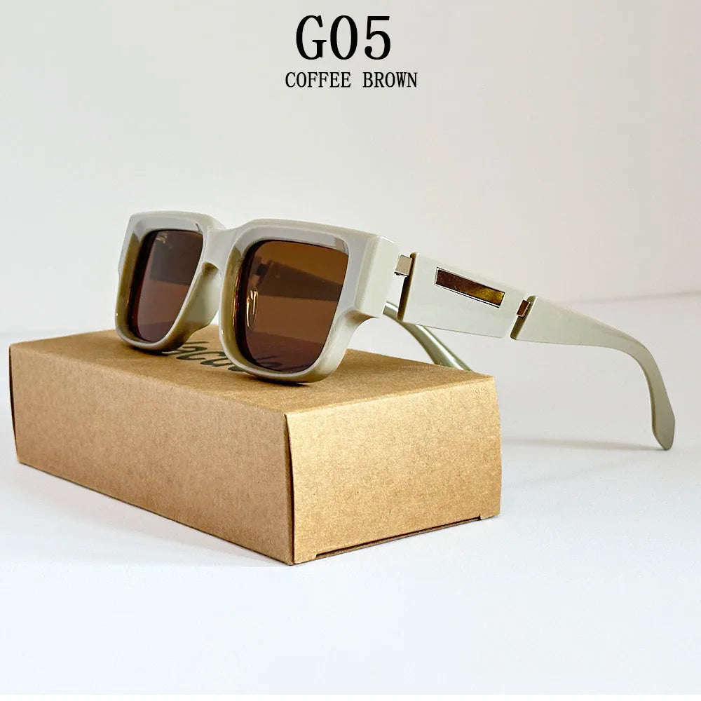 New Square Sunglass Men Luxury Sunglasses Women Vintage Fashion Glasses Summer Vacation Gafas De Sol Hombre Lunette Soleil Femme