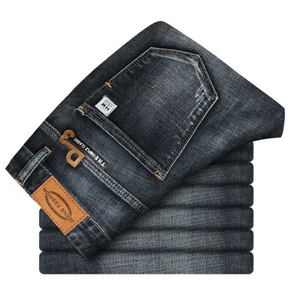 Men Clothes 2024 Men's Shorts Knee Length Breeches Hot Capris Male Denim Shorts Men Stretch Shorts Jeans Bermuda Black Grey Blue