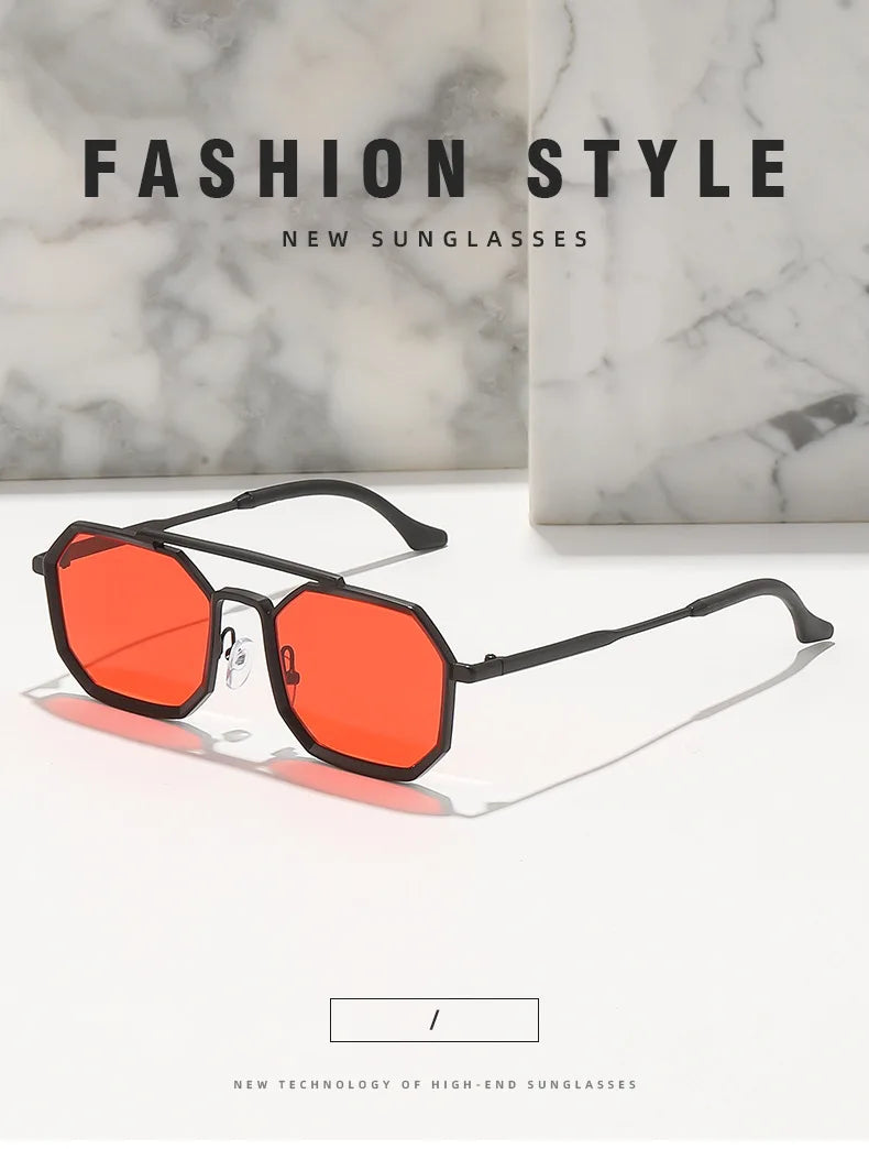 Metal Sunglasses For Men Vintage Square Sunglasses Women Trendy Luxe Fashion Sun Glasses Steampunk Shades Gafas De Sol Hombre