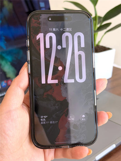 جراب صلب مغناطيسي شفاف أصلي Magsafe لهاتف iPhone 17Pro 16 15 17Pro Max مع زر كاميرا سعوي وغطاء شحن لاسلكي